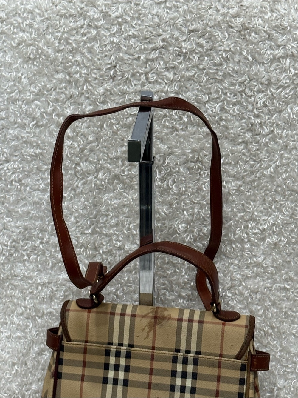 Burberry Haymarket Check Top Handle Bag - Picture 8 of 16